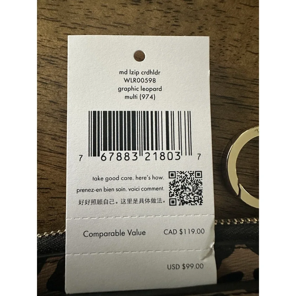 Kate Spade Darcy Leopard Print Wallet Cardholder